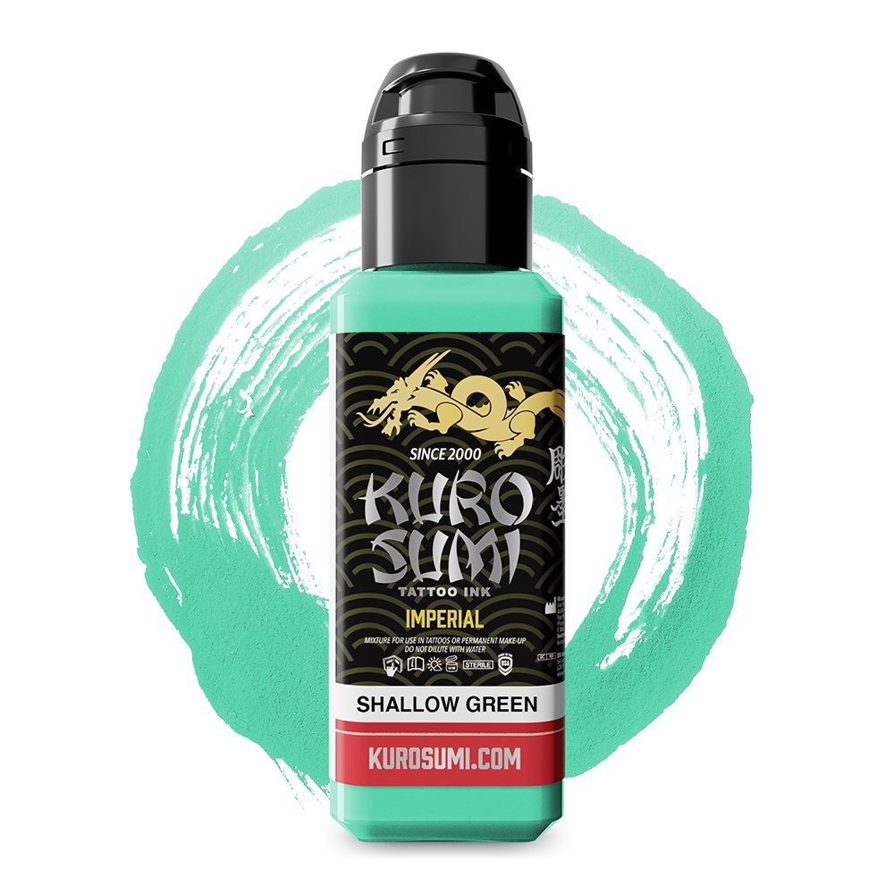 kuro-sumi-imperial-shallow-green-tattoo-ink-eureach-color-reachtattooink-44ml-1,5oz-spicycollective.-swedish-tattoo-supply-spicytattoosupplies.se