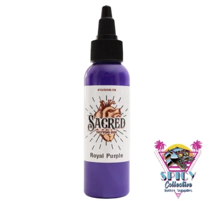 sacred-ink-royal-purple-1oz-2oz-full-set-color-palette-artistic-color-real-pigment-texas-hand-made-by-adam-everett-swedish-tattoo-supply-spicycollective-logo-spicytattoosupplies.se