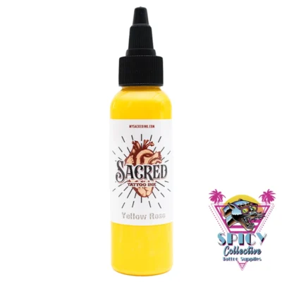 sacred-ink-yellow-rose-2oz-full-set-color-palette-artistic-color-real-pigment-texas-hand-made-by-adam-everett-swedish-tattoo-supply-spicycollective-logo-spicytattoosupplies.se