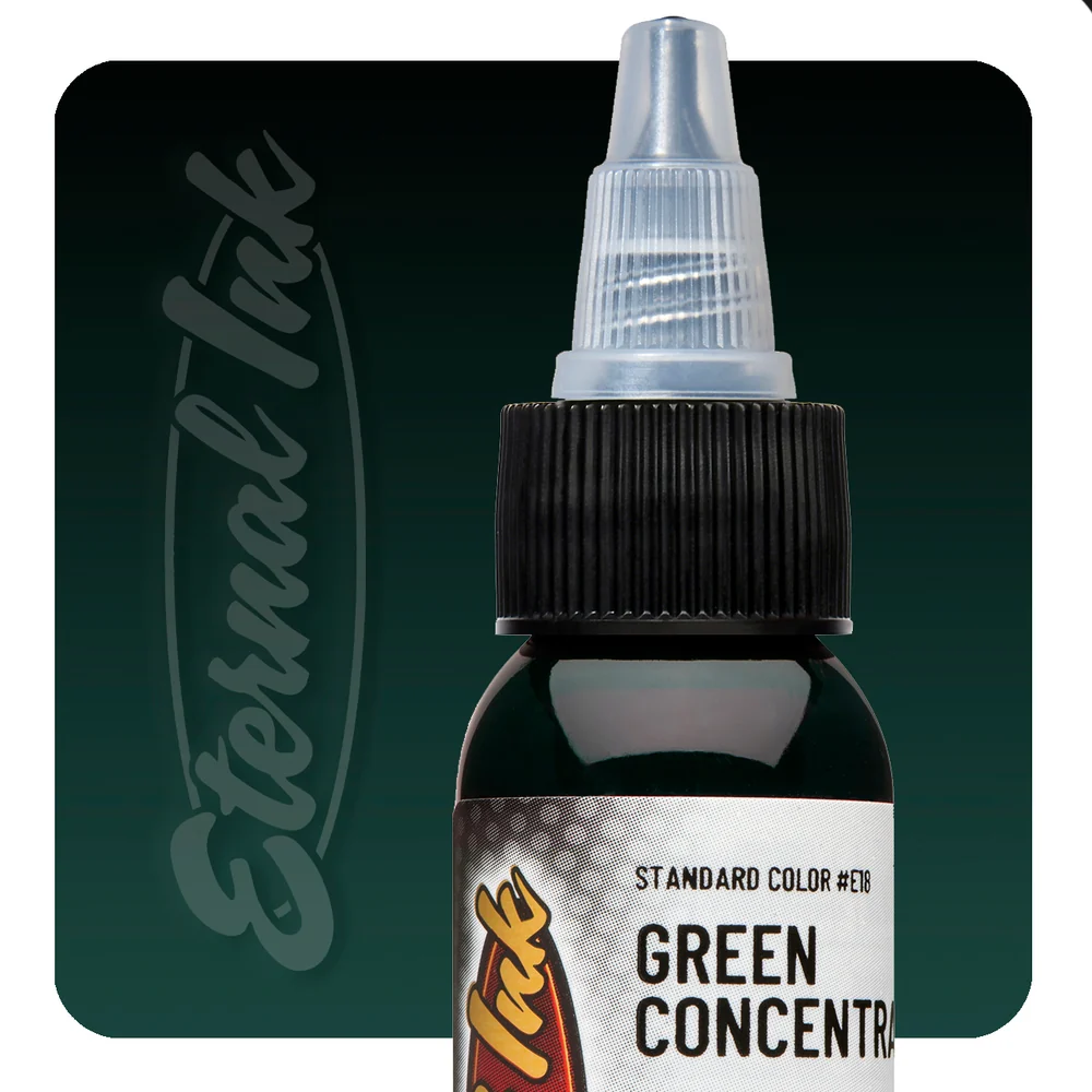 eternal-ink-green-concentrate-palette-artistic-1oz-30ml-color-real-pigment-swedish-tattoo-supply-spicycollective-logo-spicytattoosupplies.se