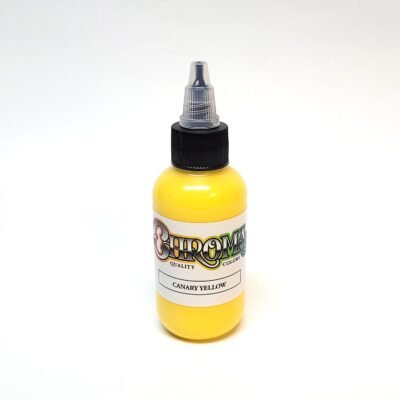 chroma-artist-series-canary-yellow-2oz-1oz-logo-powder-pigment-swedish-tattoo-supply-spicytattoosupplies.se