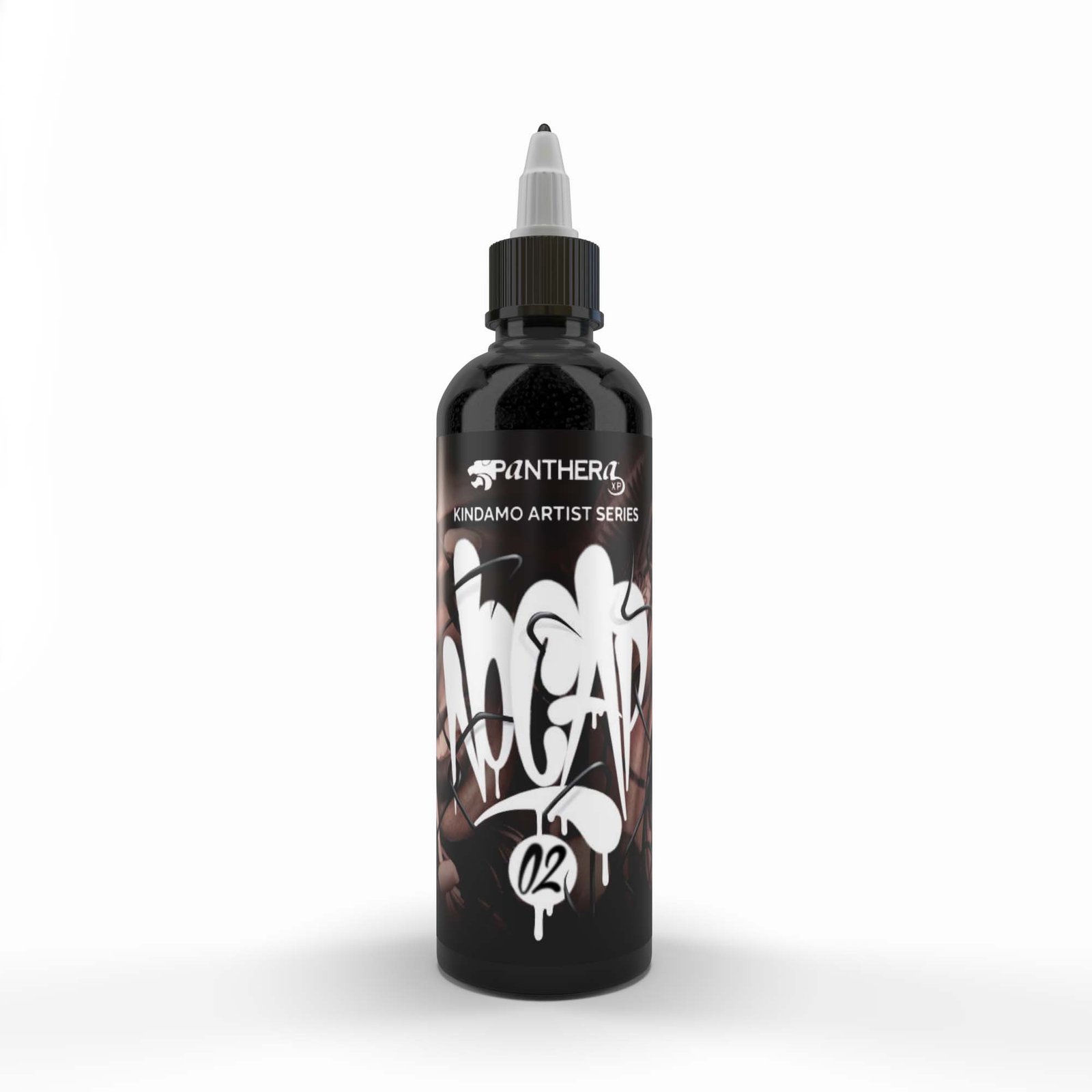 Panthera-kindamo-nocap-artist-series-no2-dark-shading-reach-tattoo-ink-blending-150ml-swedish-tattoo-supply-spicycollective.se-spicytattoosupplies.se