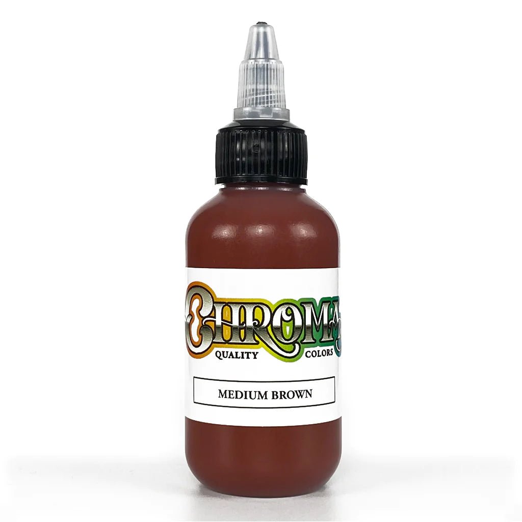 chroma-artist-series-medium-brown-2oz-1oz-logo-powder-pigment-swedish-tattoo-supply-spicytattoosupplies.se