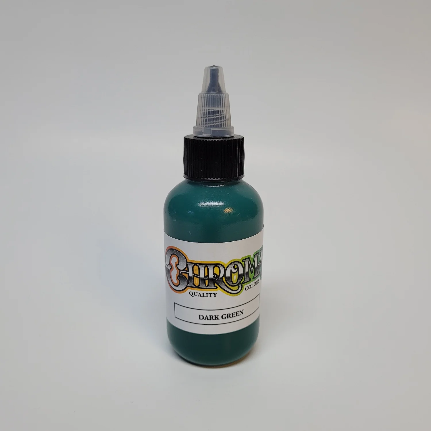 chroma-artist-series-dark-green-2oz-1oz-logo-powder-pigment-swedish-tattoo-supply-spicytattoosupplies.se