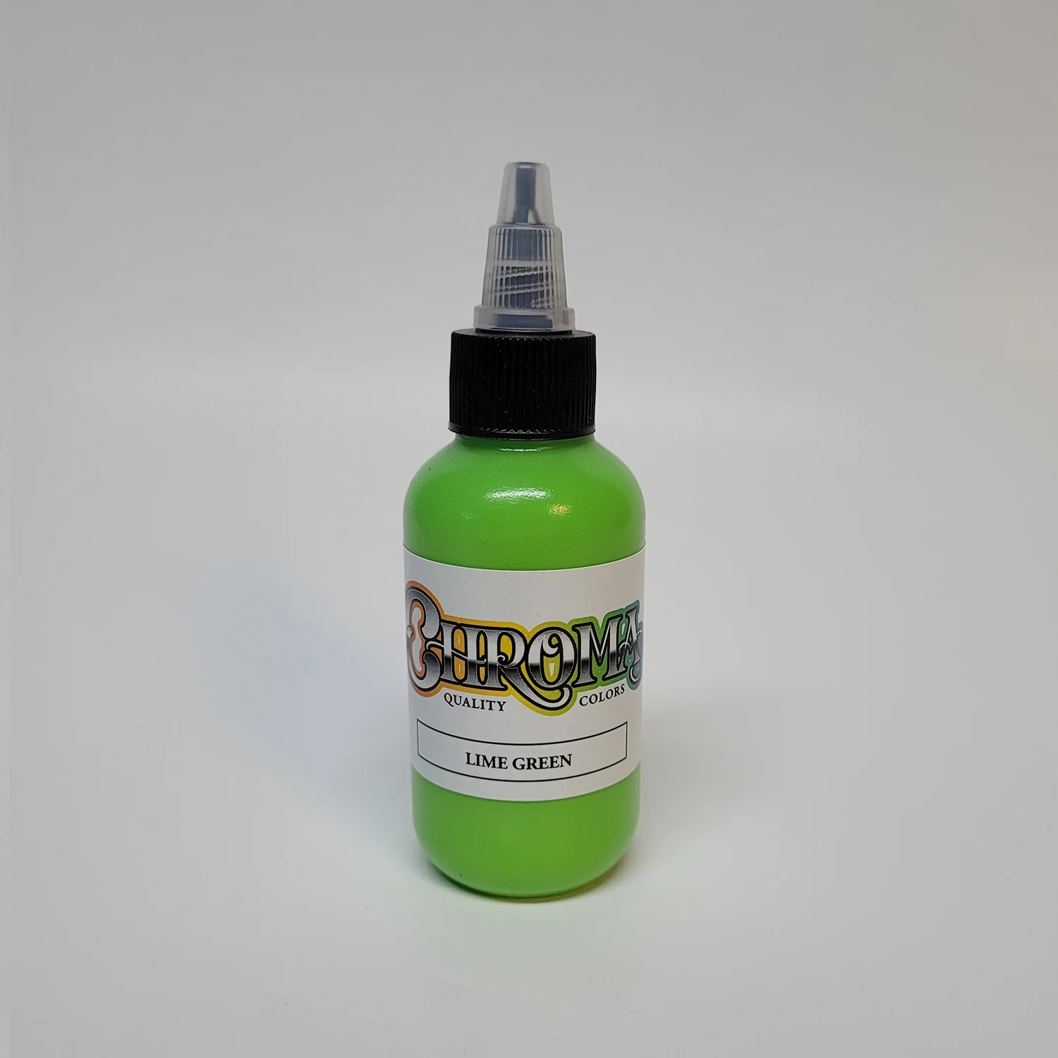 chroma-artist-series-lime-green-2oz-1oz-logo-powder-pigment-swedish-tattoo-supply-spicytattoosupplies.se
