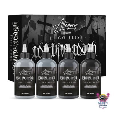Allegory Hugo Feist Whitewash Set, fyra flaskor Level 1–4 à 4 oz (120 ml) med förpackning