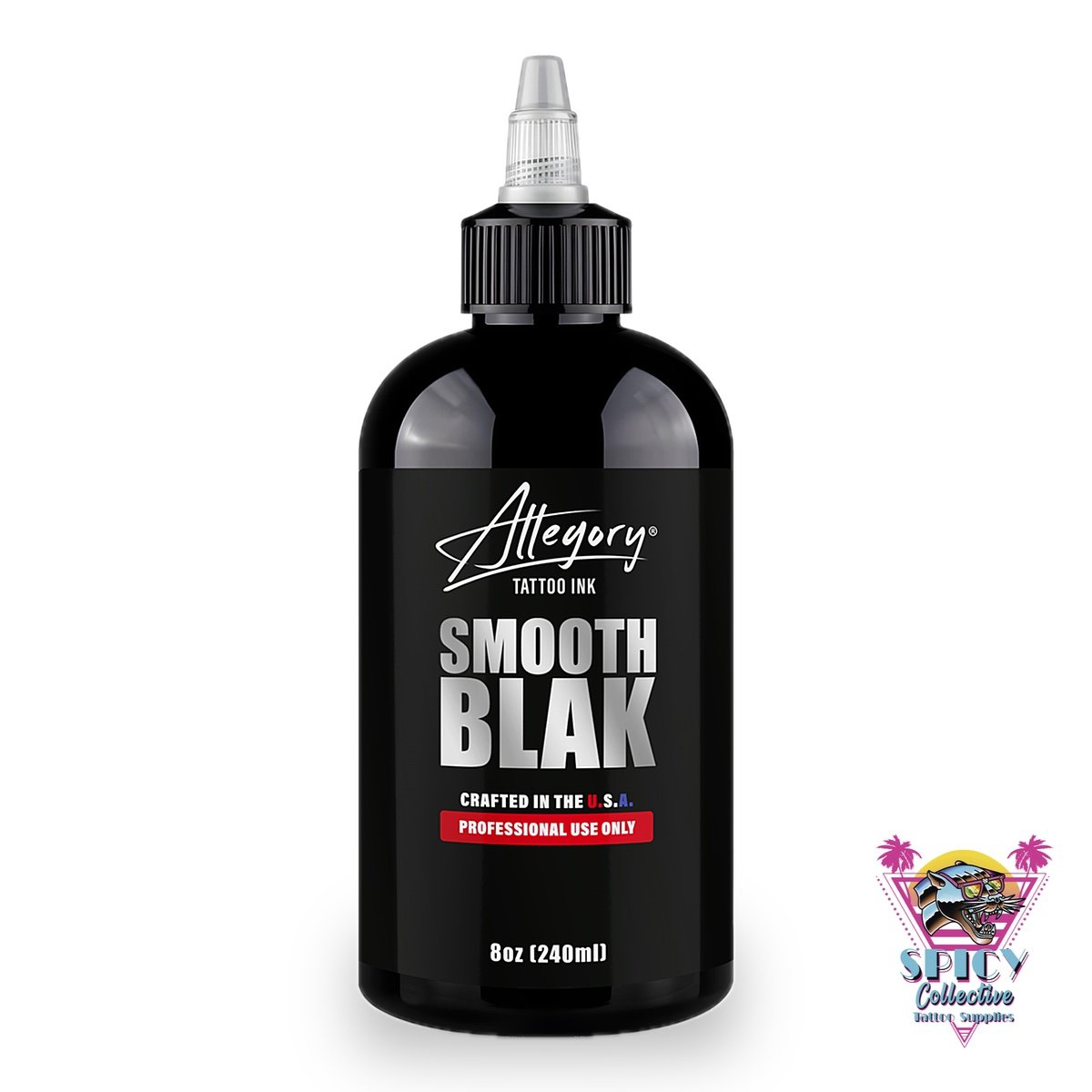 Allegory Smooth Blak Drawing Ink, svart flaska 8 oz (240 ml)