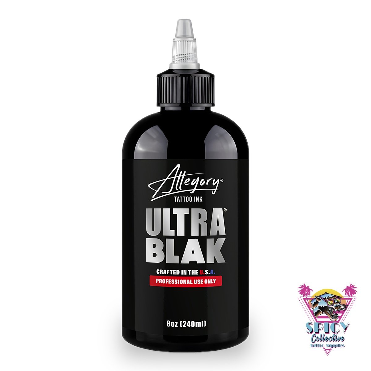 Allegory Ultra Blak Drawing Ink, svart flaska 8 oz (240 ml)