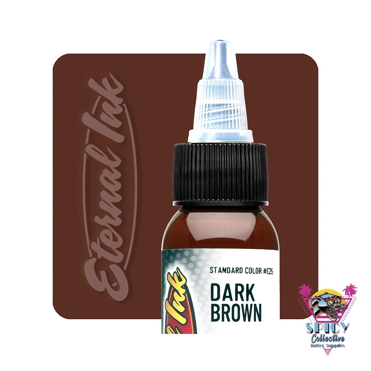 Eternal Ink Dark Brown – artist paint, not for tattooing