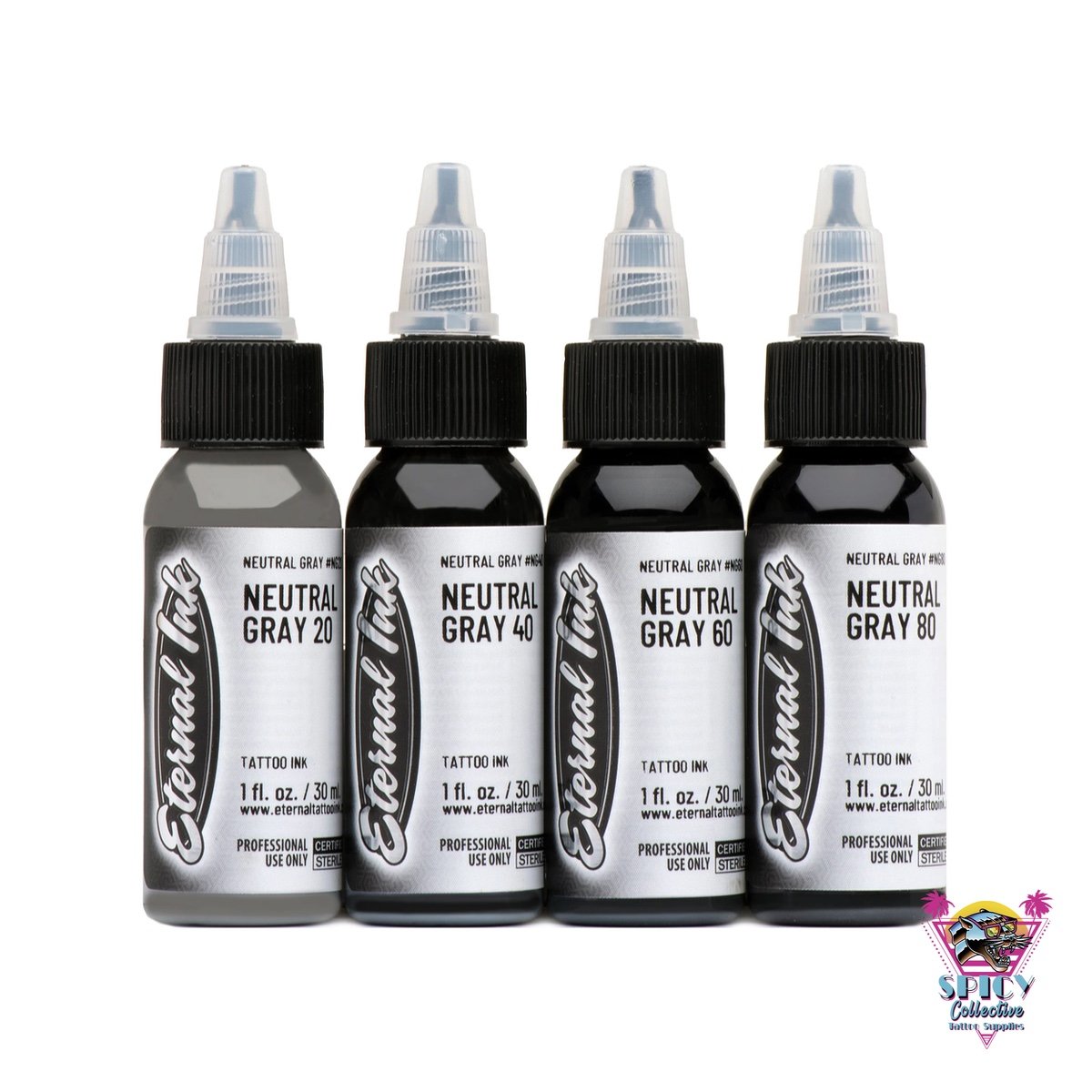 Eternal Ink Neutral Grey Set – artist paint, not for tattooing