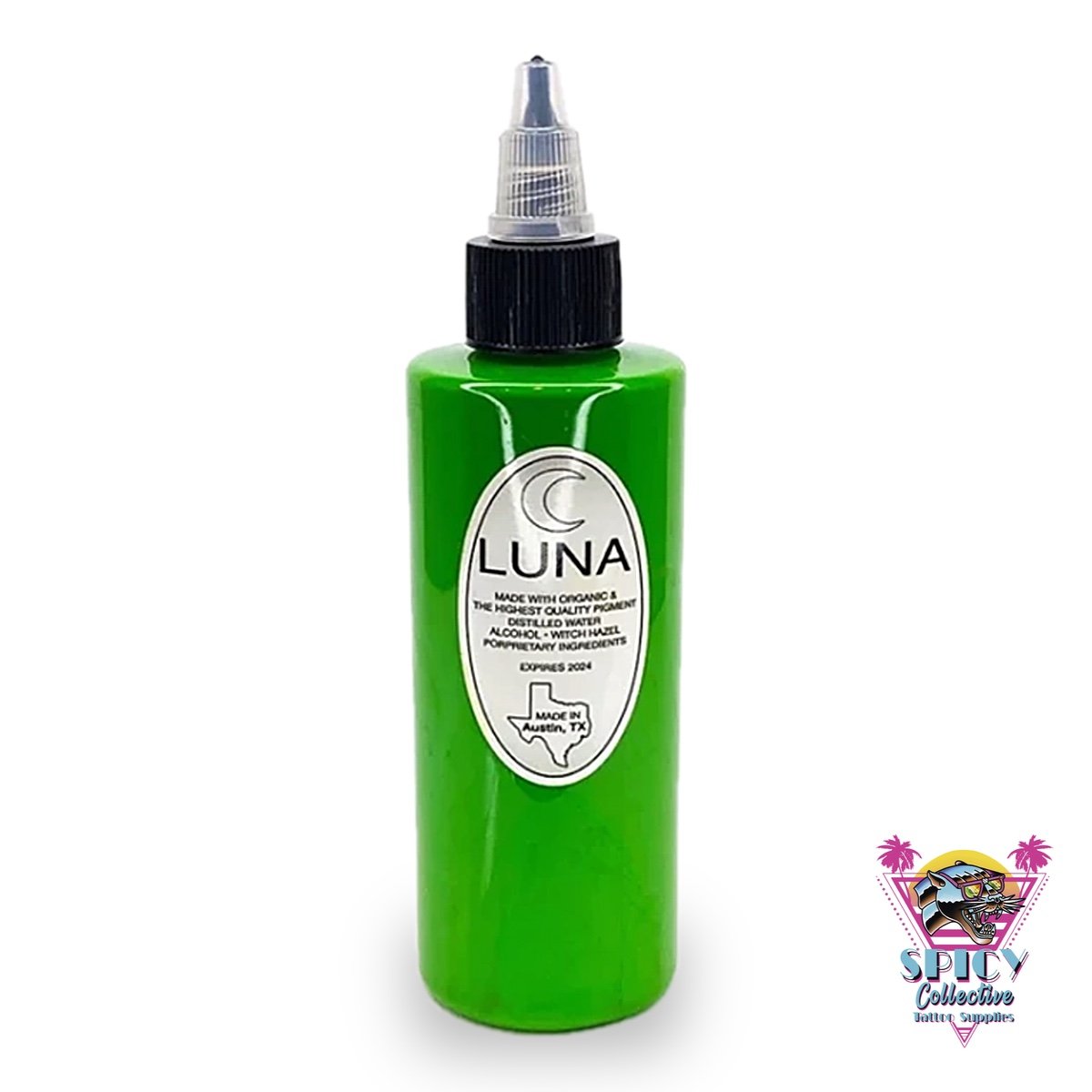 Luna Pigment Bright Lime Green – artist paint, not for tattooing