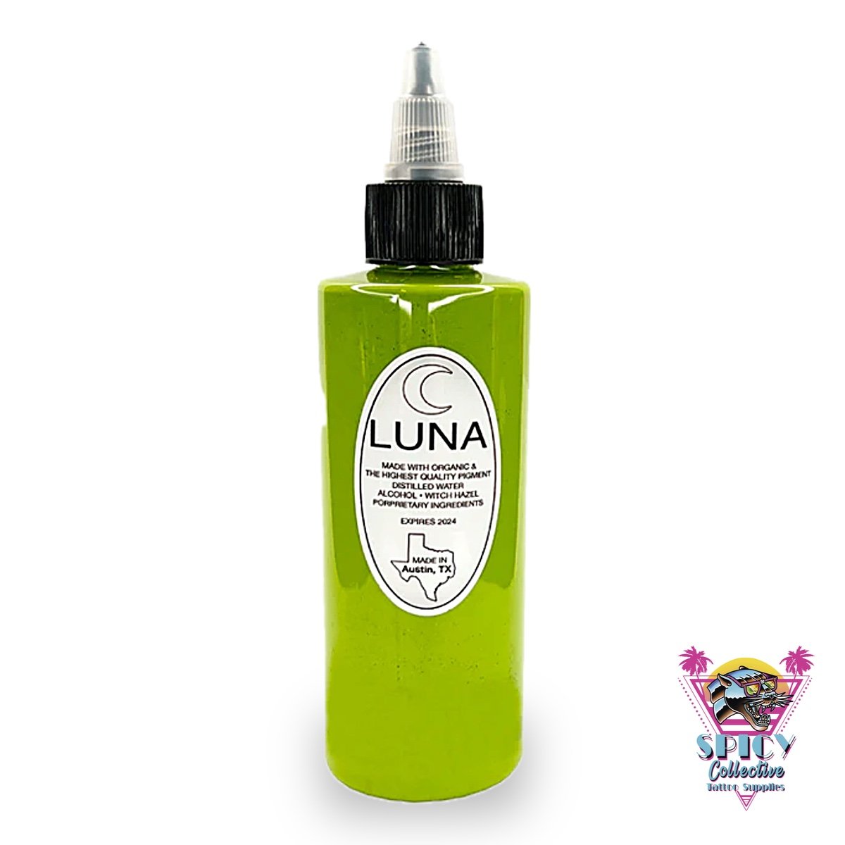 Luna Pigment Radiant Parrot Green – artist paint, not for tattooing