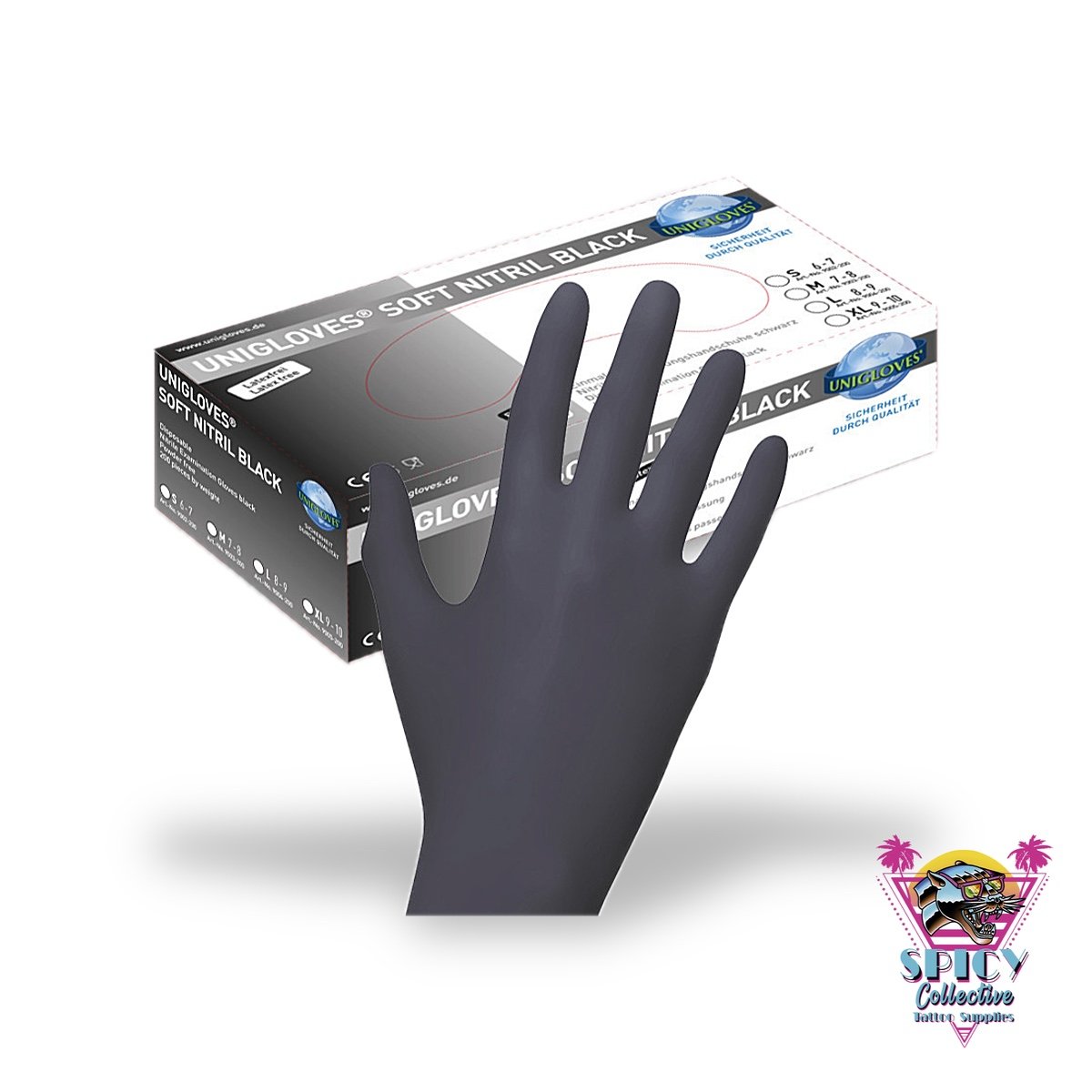 Unigloves Soft Nitril-Black 200pcs